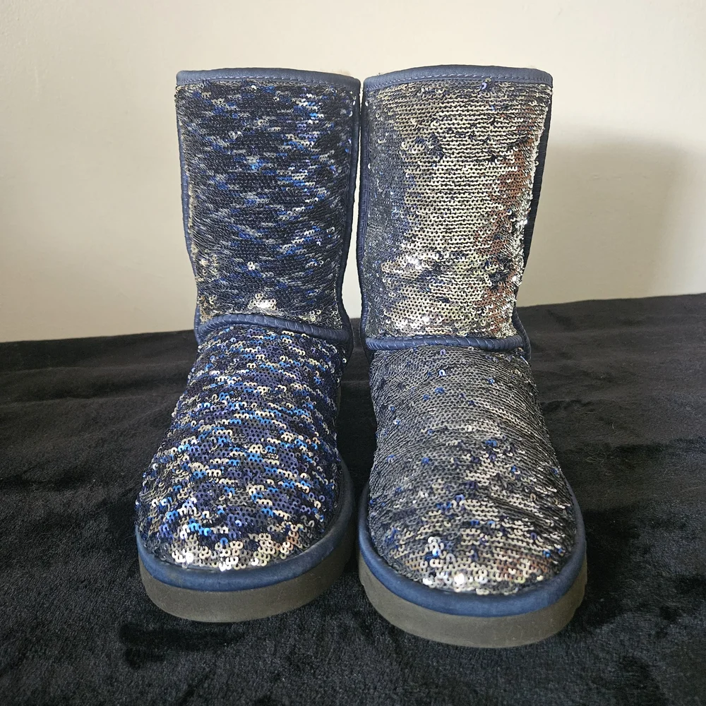 UGG Sparkling Sequin Blue Boots